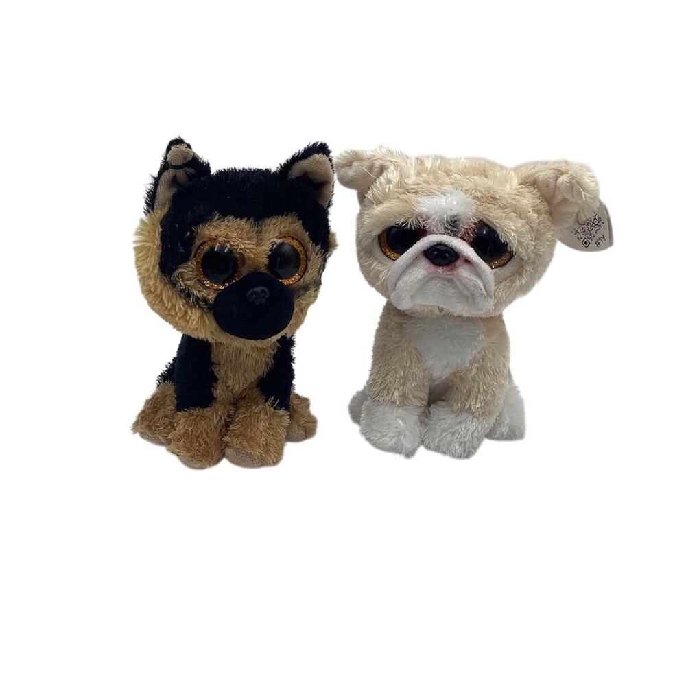 Ty Beanie Boos Pooch the Bulldog & Companion Plush Dog‎ Settoy